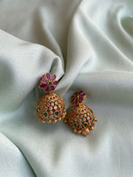 Small AD Floral Jhumkas