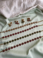 Simple Floral Necklace in 4 colours with earrings