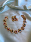 AD Star Necklace/Choker with Earrings
