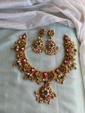 Antique Jadau Brass Necklace with earrings