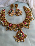 Antique Jadau Brass Necklace with earrings