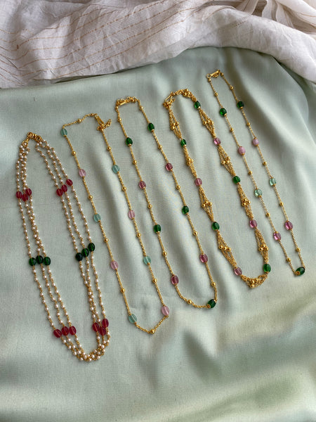 Simple Daily wear Pearl Chain ( price for each )