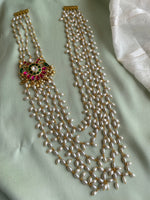 Pure Kemp Bras pendant with Layered pearl Haram