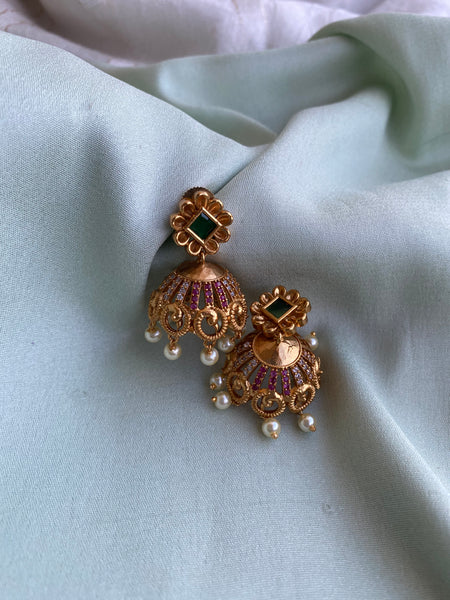 Small AD Jhumkas in 2 colours