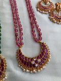 Kemp beads Haram in 2 colours with earrings ( price for each )
