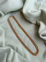 3 line Gold pearl Short chain