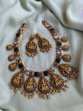 Heavy bridal Lakshmi short Haram with earrings