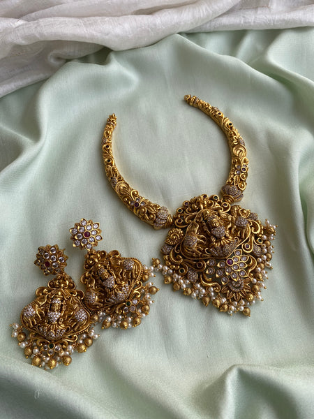 Antique Lakshmi Necklace with earrings