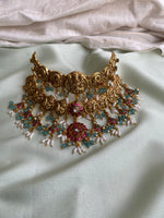 Antique kemp brass Temple bridal necklace