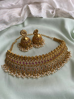 AD Bridal Choker with Jhumkas