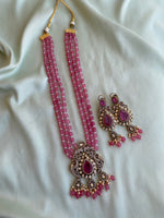 Victorian Pearl Mala with earrings in 3 colours