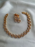 Simple Circle Ad Necklace with earrings