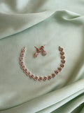 Simple Rose gold choker/necklace with earrings
