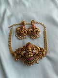 Antique kemp Brass choker with earrings