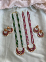 Kemp beads Haram in 2 colours with earrings ( price for each )