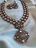 Victorian Zirconium Necklace with earrings in 2 colours