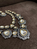 Victorian Zirconium Layered Necklace with earrings and teeka