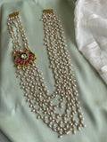 Pure Kemp Bras pendant with Layered pearl Haram
