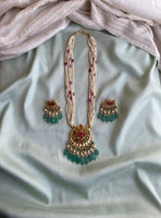 Kundan Pearl Haram with earrings