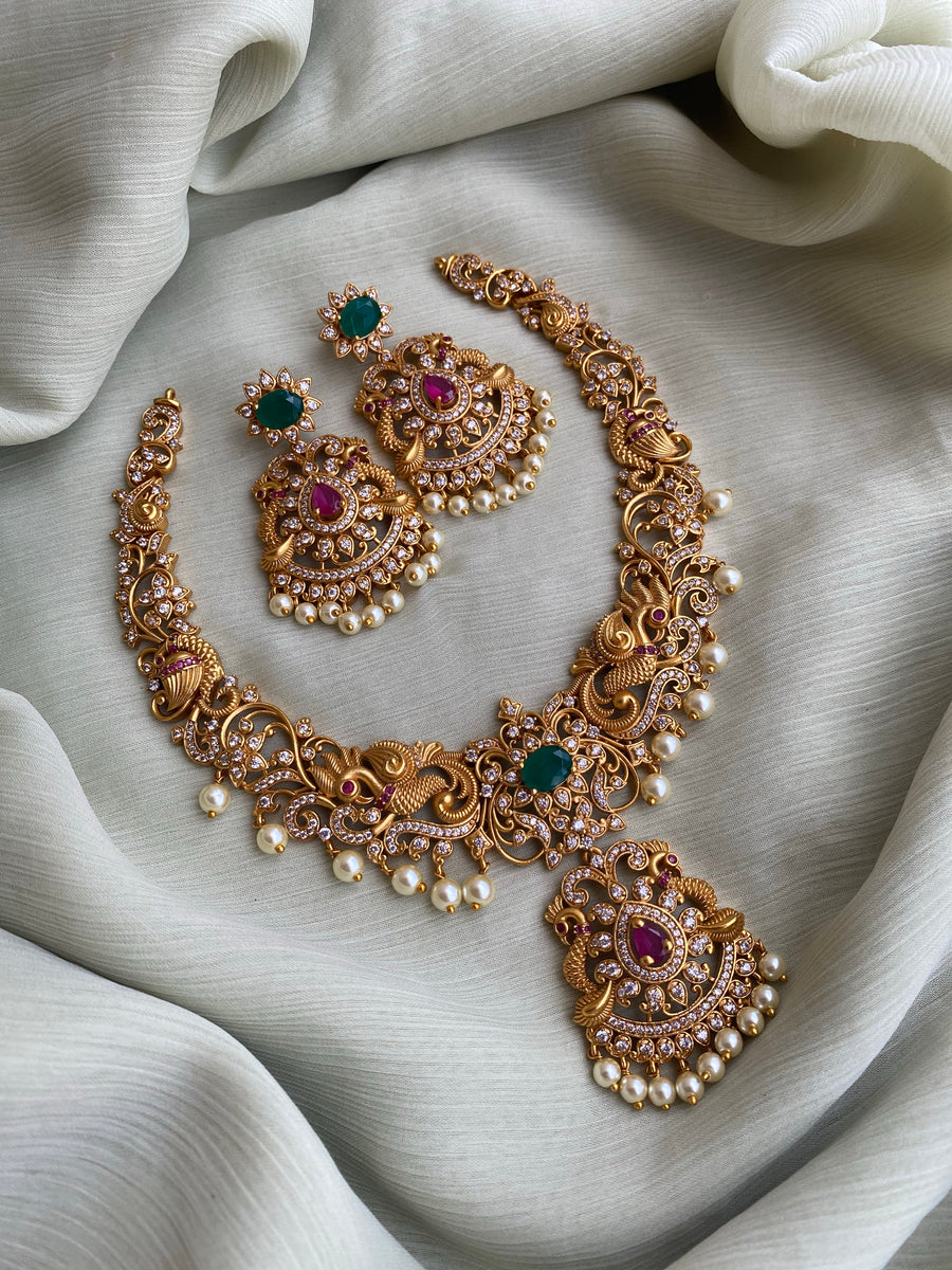 Ad Short Haram With Earrings – Daivik.in