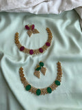 AD Coin Necklace in 2 colours with earrings