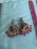 Victorian Pearl Two coloured Haram with jhumkas