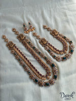 Two Layered Long & Short Coin Haram With Earrings Bridal Collections